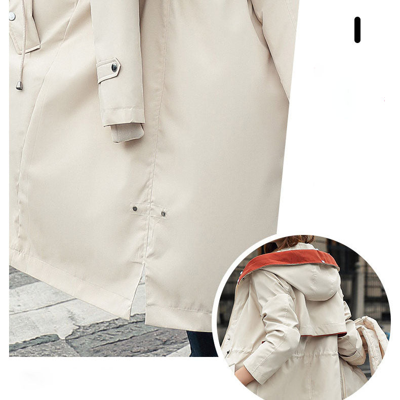 Kurtka zimowa z kapturem i miękkim kołnierzem